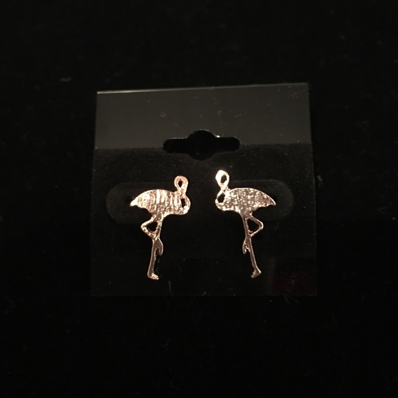 🦩Flamingos🦩Rose Gold or Silver Earrings🦩New - Picture 3 of 5